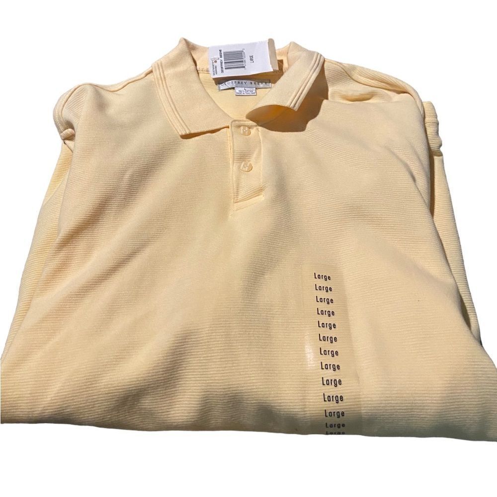 Geoffrey Beene size large cotton shirt sleeved polo new with tags